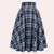 Kariierter midi-rock - hoch-taillierter damen checkrock