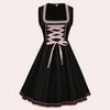 Exquisit vintage-inspirierte kleid - floral stickerei damen a-linie kleid