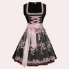 Exquisit vintage-inspirierte kleid - floral stickerei damen a-linie kleid