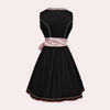 Exquisit vintage-inspirierte kleid - floral stickerei damen a-linie kleid