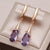 2-teilige lila Hänger – Eleganter Damenschmuck