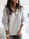 Zip-up pullover - kuschelige strickjacke für damen