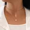 Herzanhänger Collier – elegante, geschichtete Damenmode