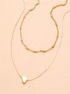 Herzanhänger Collier – elegante, geschichtete Damenmode