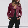 Damen bikerjacke - schicke, figurbetonte grüne jacke