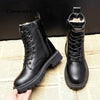 Warme Damen-Schnürstiefel – Gefütterti Winterboots mit Reissverschluss und robuster Sohle