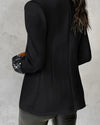 Schwarzer blazer - elegante jacke mit langen ärmeln für damen