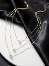 3-teilige Kristall-Charms-Halskette – elegante Damenkette