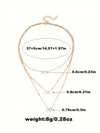 3-teilige Kristall-Charms-Halskette – elegante Damenkette