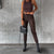 Faux cargohose - stilvolle schwarze damenhose