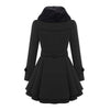 Dame wollmischung trenchcoat - elegante lange winterjacke