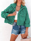 Denim-jacke - stylische damen-cropped-jacke mit kapuze