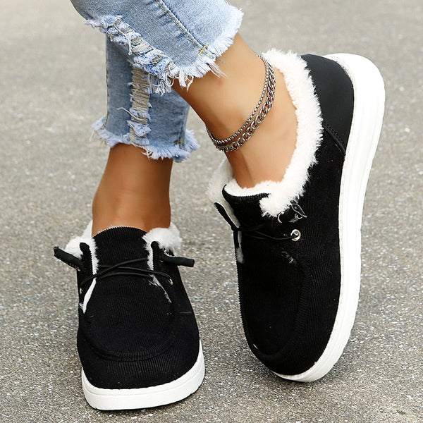 Damen cozy schuhe - stylische, warm gefütterte schuhe für den alltag
