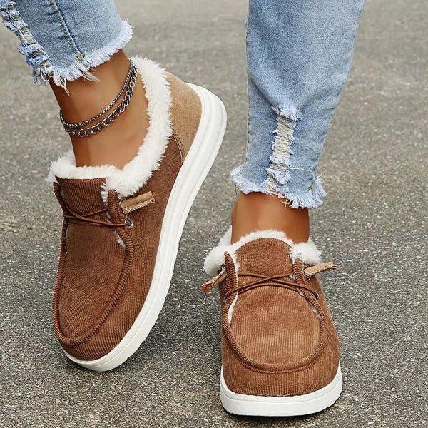 Damen cozy schuhe - stylische, warm gefütterte schuhe für den alltag