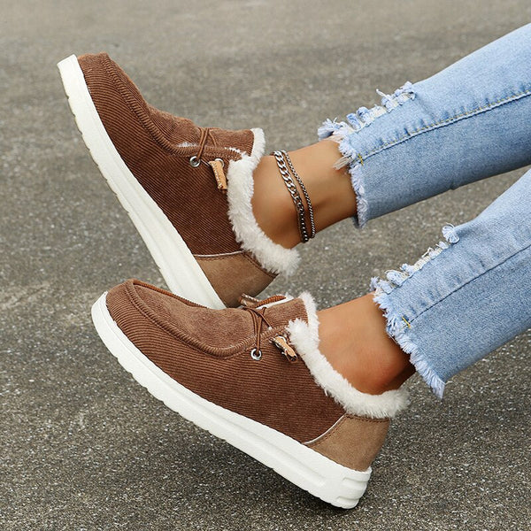 Damen cozy schuhe - stylische, warm gefütterte schuhe für den alltag