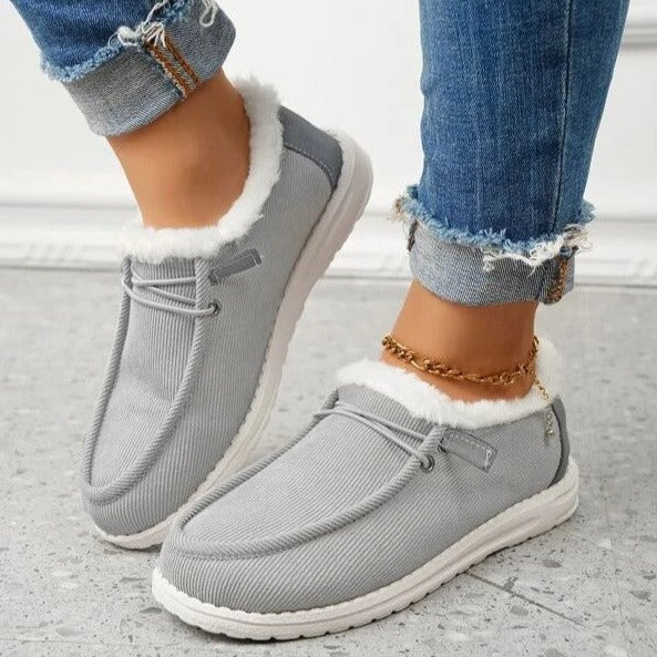 Damen cozy schuhe - stylische, warm gefütterte schuhe für den alltag