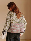 Blumenmuster jacke - grüne damenjacke