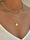 3-teilige geschichtete Anhänger-Kette – elegante Damenkette