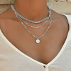 3-teilige geschichtete Anhänger-Kette – elegante Damenkette
