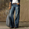 Weite jeans – stylische hochtaillierte damen denim-hosen