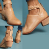 Stiefeletten aus Kunst – trendige Damen Stiefeletten mit Absatz und Reißverschluss