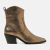 Stiefeletten aus Kunst – metallisches Bronze im Western-Stil für Damen
