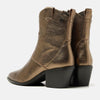 Stiefeletten aus Kunst – metallisches Bronze im Western-Stil für Damen