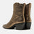 Stiefeletten aus Kunst – metallisches Bronze im Western-Stil für Damen