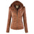 Dame jacke mit kapuze - schicke zip-up oberbekleidung