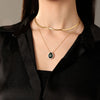 Dame's smaragd anhänger kette - elegante goldschmuck für besondere anlässe