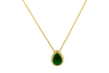 Dame's smaragd anhänger kette - elegante goldschmuck für besondere anlässe