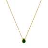Dame's smaragd anhänger kette - elegante goldschmuck für besondere anlässe
