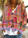Damen strickjacke - bezaubernde florale stickerei im oversized-stil