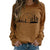 Pullover - grafik damen pullover mit landschaftsdesign