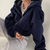 Oversize zip-hoodie - lässige damenmode für jede gelegenheit