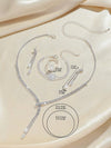 4-teiliges Kristallschmuckset – Halskette, Ohrringe, Armband und Ring