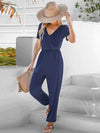 Jumpsuit - stylisches damen v-ausschnitt freizeit-outfit