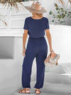 Jumpsuit - stylisches damen v-ausschnitt freizeit-outfit