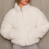 Teddy-Crop-Damenjacke – Weichi Winterjacke mit trendigem Design