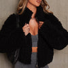 Teddy-Crop-Damenjacke – Weichi Winterjacke mit trendigem Design