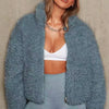 Teddy-Crop-Damenjacke – Weichi Winterjacke mit trendigem Design