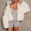 Teddy-Crop-Damenjacke – Weichi Winterjacke mit trendigem Design