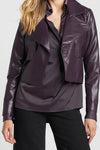 Kurze vegan offene jacke - mulberry damenjacke