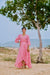 Wickelkleid - blumig in pink für frauen