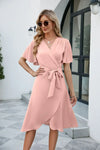Wickelkleid - stilvolles damenkleid mit bindegürtel