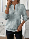 Cable knit pullover - moderner damen zip-up jumper