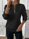 Cable knit pullover - moderner damen zip-up jumper