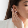 2-teilige Blüemli Ohrringe – Exquisite Mutterperl-Zubehör für Damen