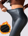 Faux leggings - hochgeschnittene schwarze hosen für frauen