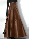 Pu maxi rock - eleganter langer damrock
